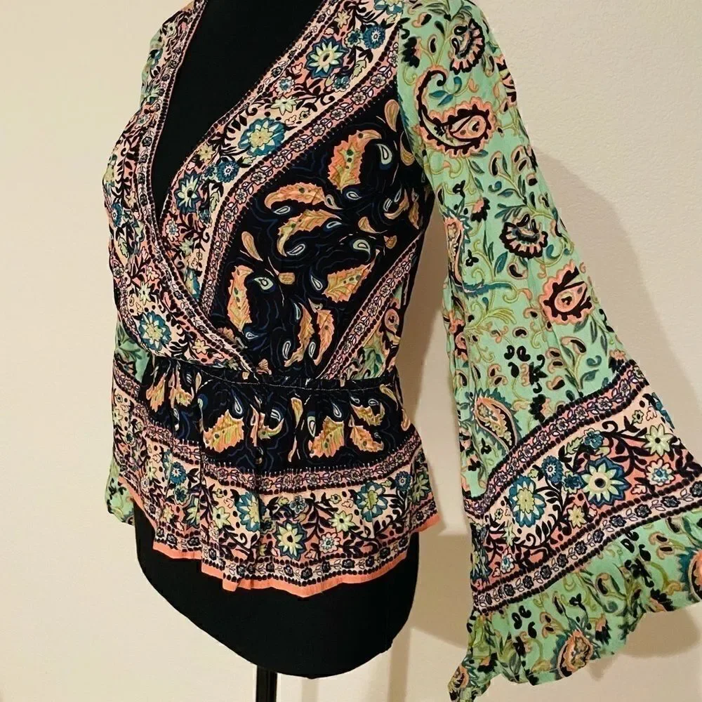 NWT Free People Rosalie Wrap Top